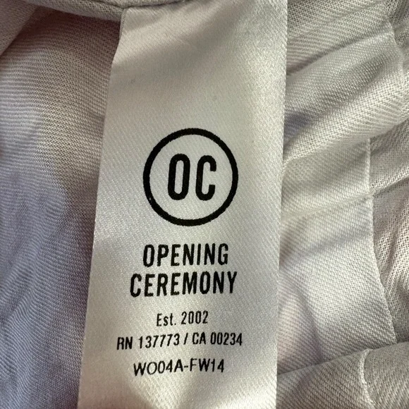 Opening Ceremony Peplum Rain Windbreaker Soft Shell Jacket Coat Sz L